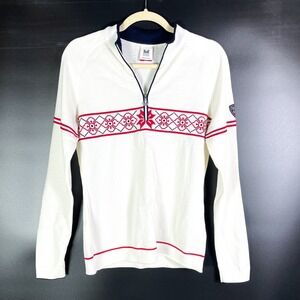Dale of Norway Tokyo Wool Sweater Nordic Fair Isle Pullover White Sz S Women's